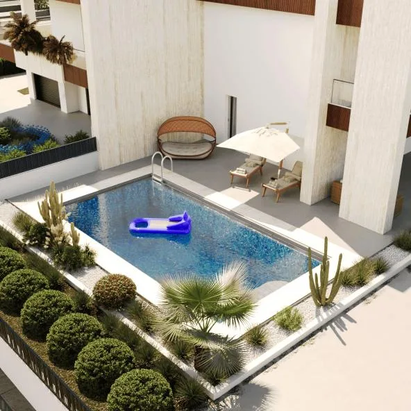 Ville Noha: corte con piscina