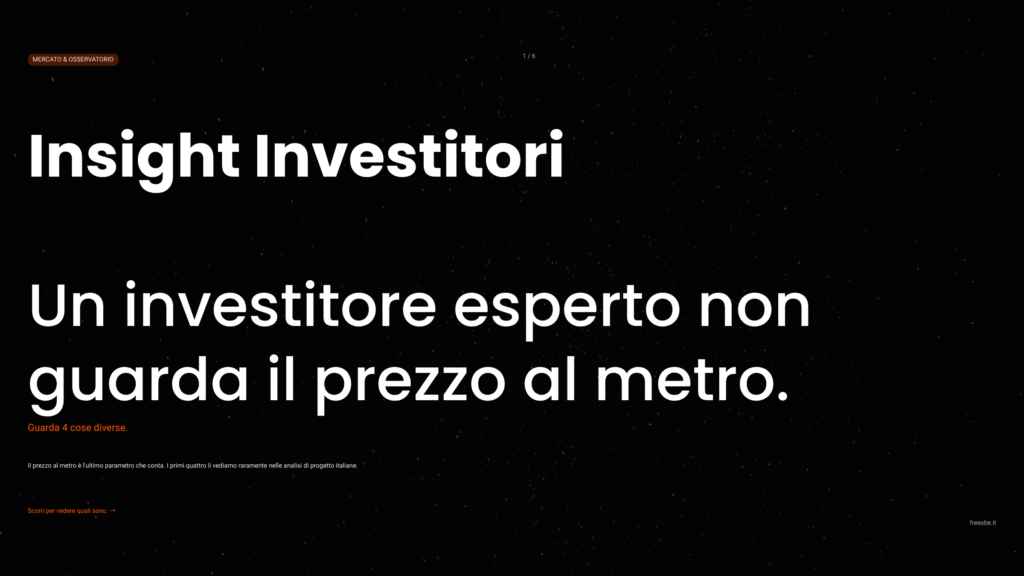 Visual di approfondimento per investitori
