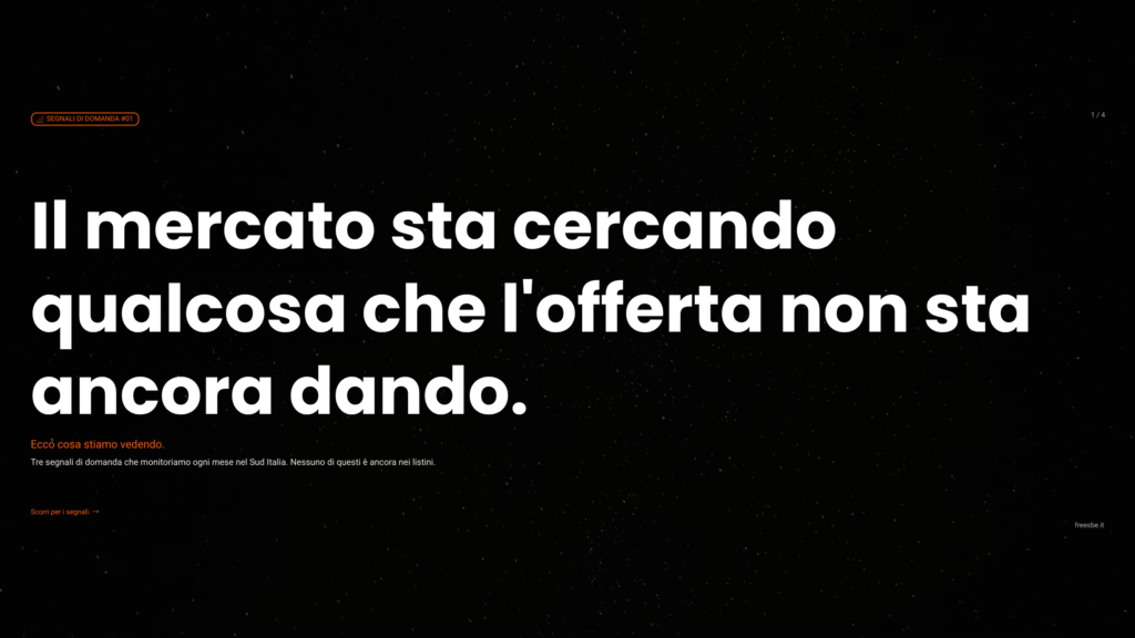 Visual di analisi sul mercato dei carcande