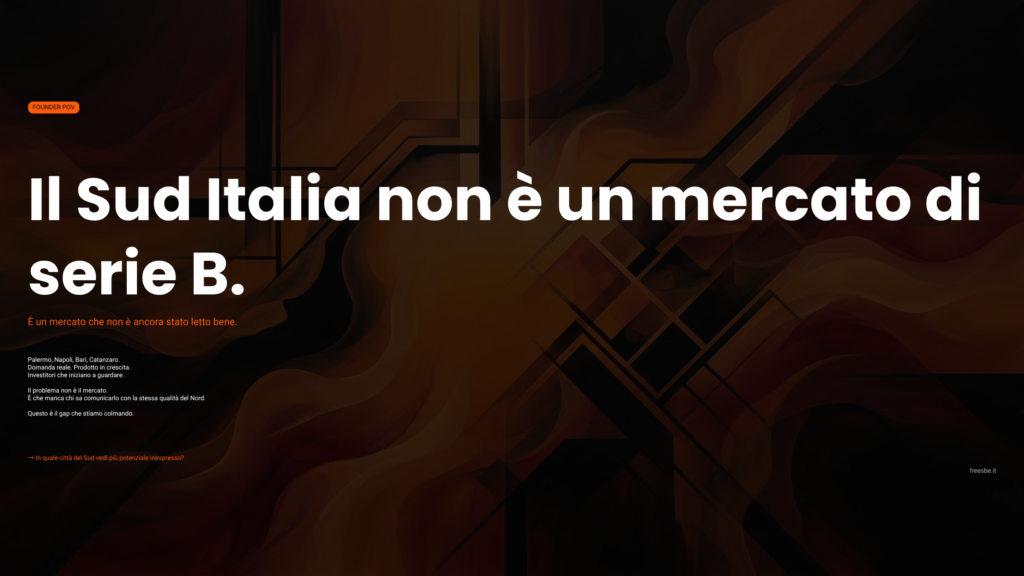 Visual sul valore strategico del Sud Italia
