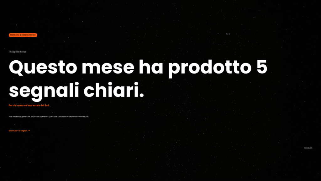 Visual con cinque segnali chiari del mese