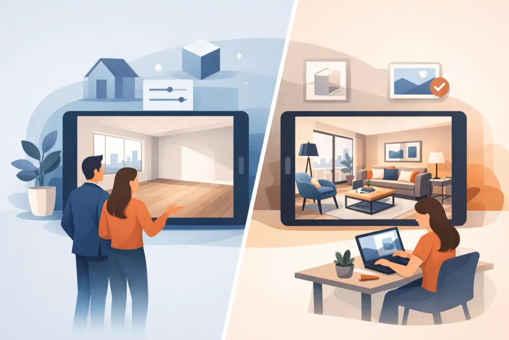 Virtual staging immobili: quando conviene